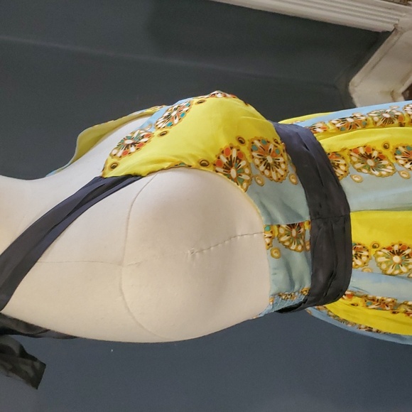 Moulinette Soeurs woman's yellow silk dress size 2 - Picture 5 of 17